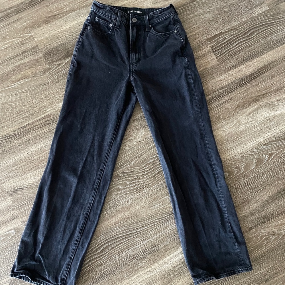 Denim Forum Farrah Curve Fit Hi-Rise Wide Leg Jeans